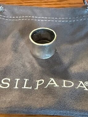 Silpada Wide Silver-Tone Men's Band Ring